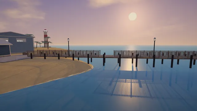 The harbour pier at golden hour