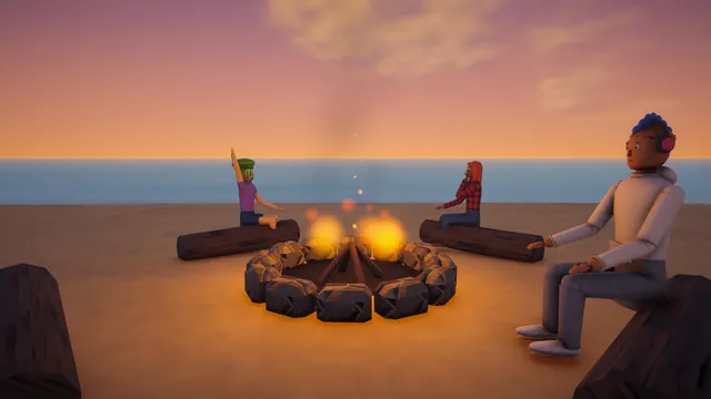 Sunset session at the beach bonfire