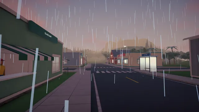 Rain rolling in over Main Street